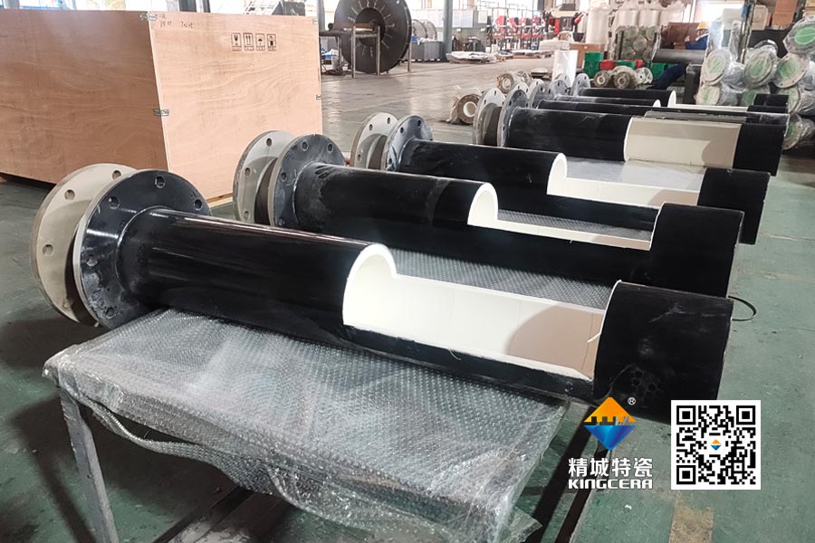 锂电正极材料粉体气力输送管道-等静压K95耐磨陶瓷进料管